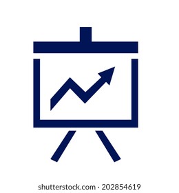 Vector Business Growing Chart Presentation Icon