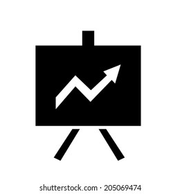 Vector Business Growing Chart Presentation Icon