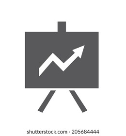Vector Business Growing Chart Presentation Icon