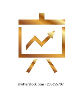 Vector Business Growing Chart Presentation Icon