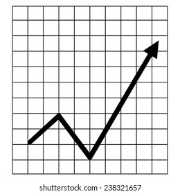 Vector Business Growing Chart Presentation Icon