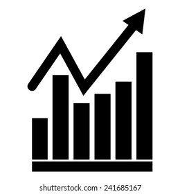 Vector Business Growing Chart Presentation Icon 