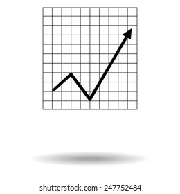 Vector Business Growing Chart Presentation Icon