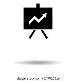Vector Business Growing Chart Presentation Icon