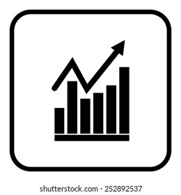 Vector Business Growing Chart Presentation Icon