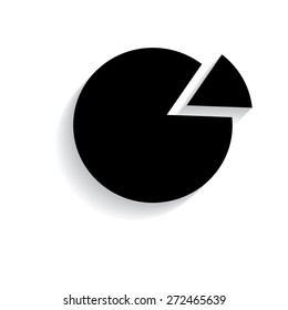 Vector Business Growing Chart Presentation Icon  with shadow