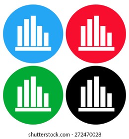 Vector Business Growing Chart Presentation Icon