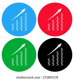 Vector Business Growing Chart Presentation Icon