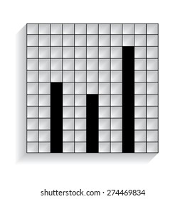 Vector Business Growing Chart Presentation Icon  with shadow