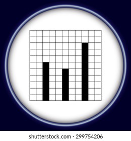 Vector Business Growing Chart Presentation Icon