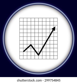 Vector Business Growing Chart Presentation Icon
