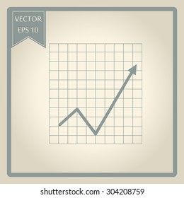 Vector Business Growing Chart Presentation Icon