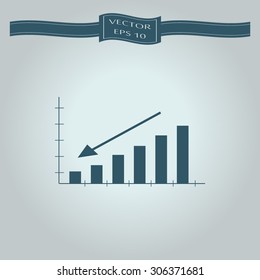 Vector Business Growing Chart Presentation Icon