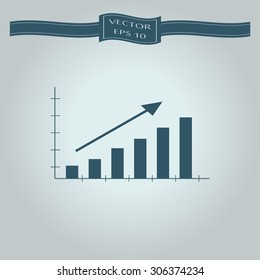 Vector Business Growing Chart Presentation Icon