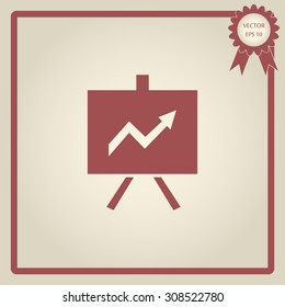 Vector Business Growing Chart Presentation Icon