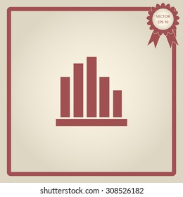 Vector Business Growing Chart Presentation Icon