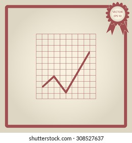 Vector Business Growing Chart Presentation Icon