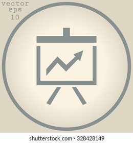 Vector Business Growing Chart Presentation Icon