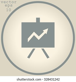 Vector Business Growing Chart Presentation Icon