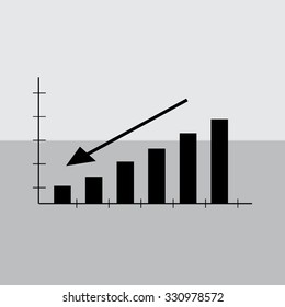 Vector Business Growing Chart Presentation Icon