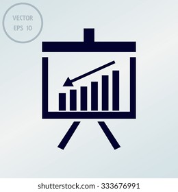 Vector Business Growing Chart Presentation Icon