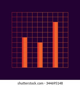 Vector Business Growing Chart Presentation Icon