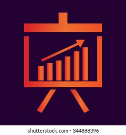 Vector Business Growing Chart Presentation Icon