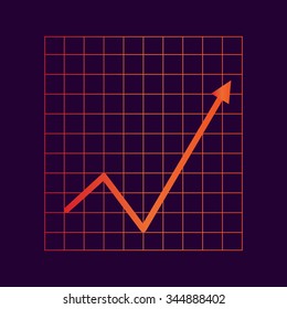 Vector Business Growing Chart Presentation Icon