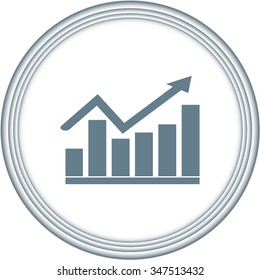 Vector Business Growing Chart Presentation Icon