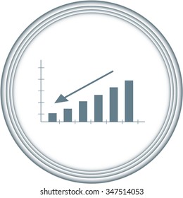Vector Business Growing Chart Presentation Icon