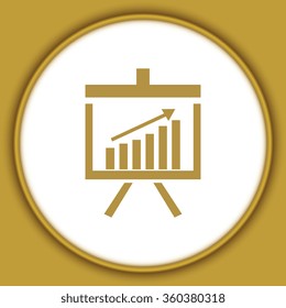 Vector Business Growing Chart Presentation Icon