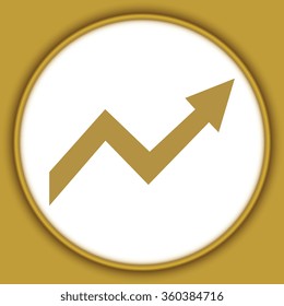 Vector Business Growing Chart Presentation Icon