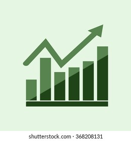 Vector Business Growing Chart Presentation Icon