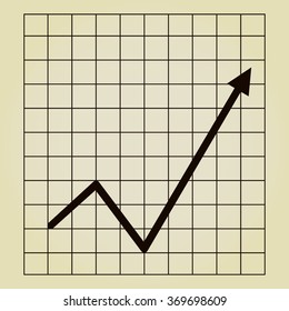 Vector Business Growing Chart Presentation Icon