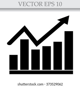 Vector Business Growing Chart Presentation Icon