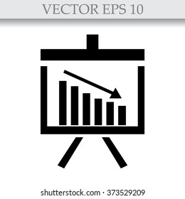 Vector Business Growing Chart Presentation Icon