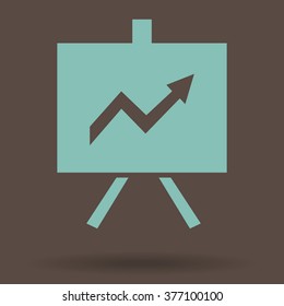 Vector Business Growing Chart Presentation Icon
