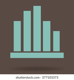 Vector Business Growing Chart Presentation Icon