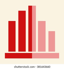 Vector Business Growing Chart Presentation Icon