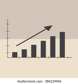 Vector Business Growing Chart Presentation Icon
