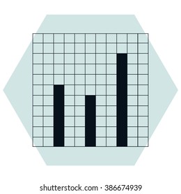 Vector Business Growing Chart Presentation Icon