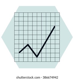 Vector Business Growing Chart Presentation Icon