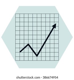 Vector Business Growing Chart Presentation Icon