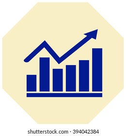 Vector Business Growing Chart Presentation Icon