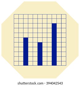 Vector Business Growing Chart Presentation Icon
