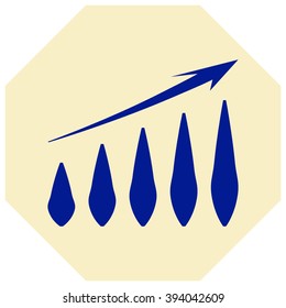 Vector Business Growing Chart Presentation Icon