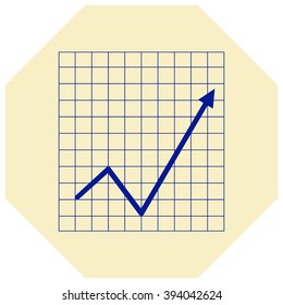 Vector Business Growing Chart Presentation Icon