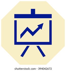 Vector Business Growing Chart Presentation Icon