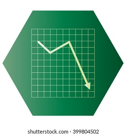 Vector Business Growing Chart Presentation Icon