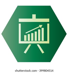 Vector Business Growing Chart Presentation Icon